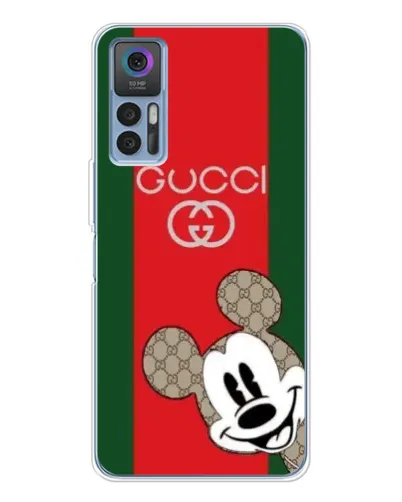 Чехол для TCL 30 Plus с картинкой «Gucci — полосы и Микки» Чехол для TCL 30 Plus с картинкой «Gucci — полосы и Микки»