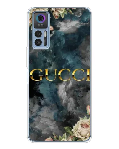 Чехол для TCL 30 Plus с картинкой «Абстрактные цветы Gucci» Чехол для TCL 30 Plus с картинкой «Абстрактные цветы Gucci»