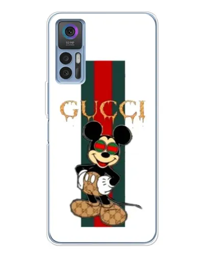 Чехол для TCL 30 Plus с картинкой «Микки Маус Gucci — полосы» Чехол для TCL 30 Plus с картинкой «Микки Маус Gucci — полосы»