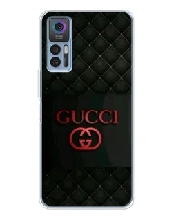 Чехол для TCL 30 Plus с картинкой «Gucci — стеганый черный»