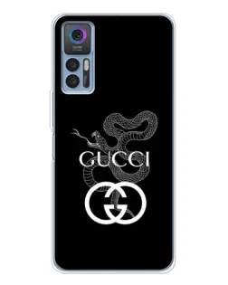 Чехол для TCL 30 Plus с картинкой «Gucci — серебряная змея»