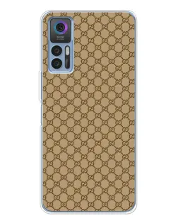 Чохол для TCL 30 Plus з картинкою «Gucci — класичний беж»