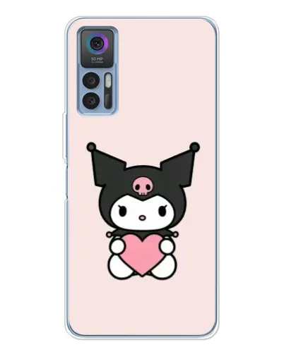 Чехол для TCL 30 Plus с картинкой «Kuromi и сердце» Чехол для TCL 30 Plus с картинкой «Kuromi и сердце»