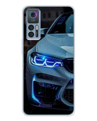 Чохол для TCL 30 Plus з картинкою «Погляд BMW з синіми фарами»
