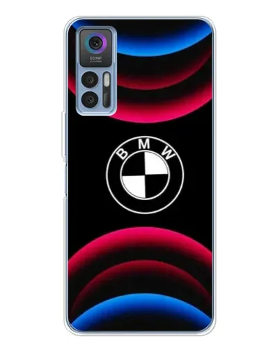 Чохол для TCL 30 Plus з картинкою «Логотип BMW та неонові дуги»