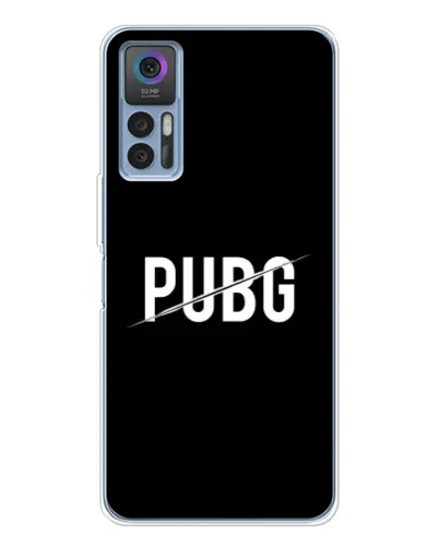 Чохол для TCL 30 Plus з картинкою «PUBG — білий логотип»