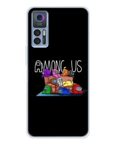Чехол для TCL 30 Plus с картинкой «Логотип Among Us»