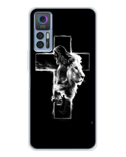 Чехол для TCL 30 Plus с картинкой «Сияющий крест Jesus»