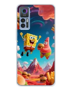 Чехол для TCL 30 Plus с картинкой «Космический фастфуд»