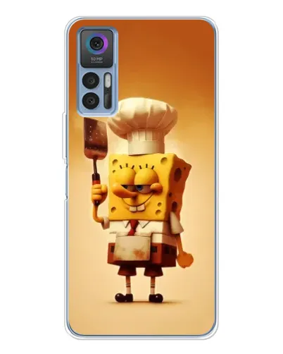 Чехол для TCL 30 Plus с картинкой «Губка Боб повар»