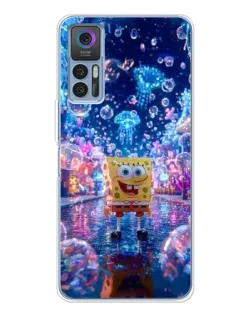 Чехол для TCL 30 Plus с картинкой «Неоновый океан»