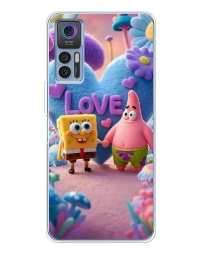 Чехол для TCL 30 Plus с картинкой «Губка Боб Патрик»