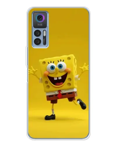 Чехол для TCL 30 Plus с картинкой «Позитивный Губка Боб»