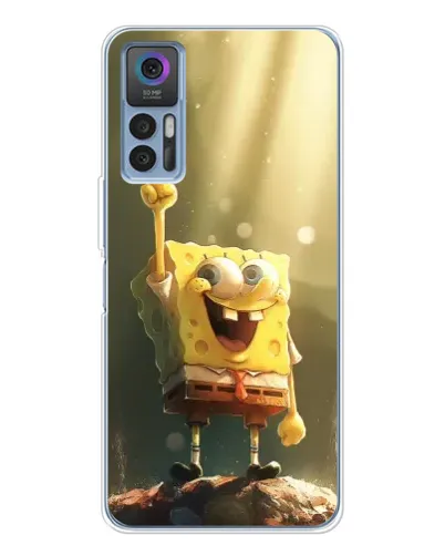 Чехол для TCL 30 Plus с картинкой «Сияющий Спанч Боб»