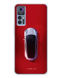 Чохол для TCL 30 Plus з картинкою «Tesla Top View» Чохол для TCL 30 Plus з картинкою «Tesla Top View»