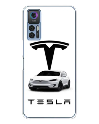 Чохол для TCL 30 Plus з картинкою «Tesla White Style»
