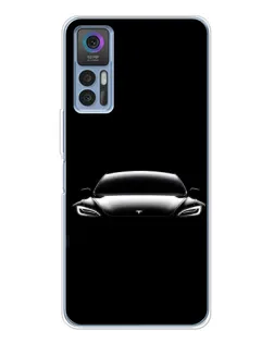 Чохол для TCL 30 Plus з картинкою «Фари Tesla Night» Чохол для TCL 30 Plus з картинкою «Фари Tesla Night»