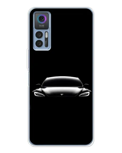 Чохол для TCL 30 Plus з картинкою «Фари Tesla Night»