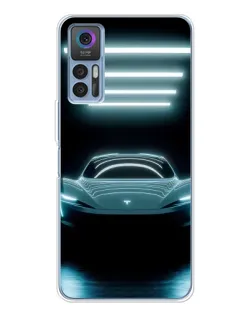 Чохол для TCL 30 Plus з картинкою «Tesla в неоні» Чохол для TCL 30 Plus з картинкою «Tesla в неоні»