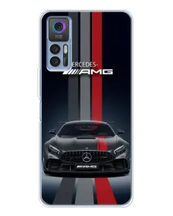 Чохол для TCL 30 Plus з картинкою «Mercedes — білий карбон» Чохол для TCL 30 Plus з картинкою «Mercedes — білий карбон»
