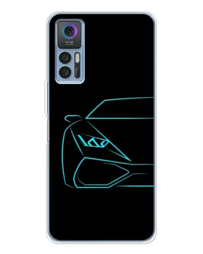 Чохол для TCL 30 Plus з картинкою «Блакитний силует Lamborghini» Чохол для TCL 30 Plus з картинкою «Блакитний силует Lamborghini»