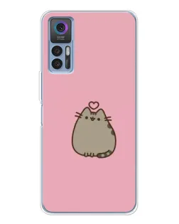 Чехол для TCL 30 Plus с картинкой «Pusheen сердце» Чехол для TCL 30 Plus с картинкой «Pusheen сердце»