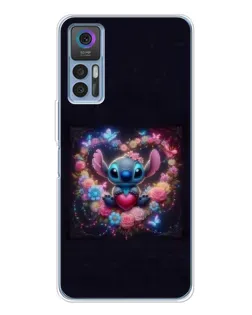 Чохол для TCL 30 Plus з картинкою «Stitch у квітах» Чохол для TCL 30 Plus з картинкою «Stitch у квітах»