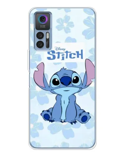 Чохол для TCL 30 Plus з картинкою «Stitch серед квітів»