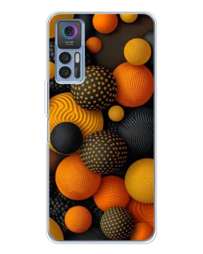 Чехол для TCL 30 Plus с картинкой «Объемные оранжевые сферы» Чехол для TCL 30 Plus с картинкой «Объемные оранжевые сферы»