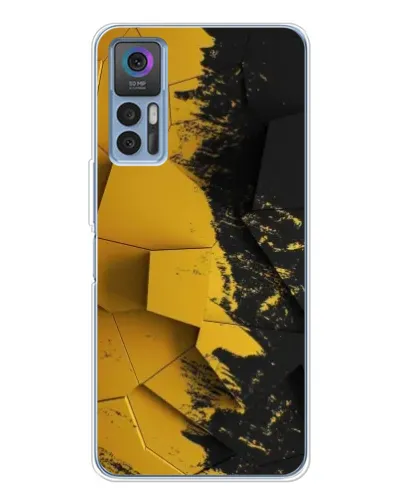 Чехол для TCL 30 Plus с картинкой «Золотые осколки геометрии» Чехол для TCL 30 Plus с картинкой «Золотые осколки геометрии»