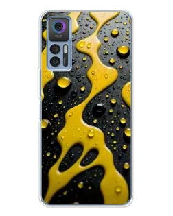 Чехол для TCL 30 Plus с картинкой «Жидкое желтое золото»