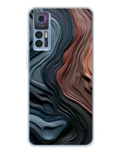 Чехол для TCL 30 Plus с картинкой «Цветные волны каньона»