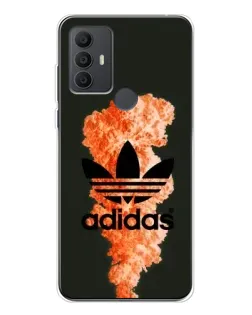 Чехол для TCL 30 SE с картинкой «Оранжевый дым Adidas»