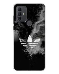 Чехол для TCL 30 SE с картинкой «Абстрактный дым Adidas»