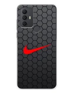 Чехол для TCL 30 SE с картинкой «Nike — карбоновая сетка» Чехол для TCL 30 SE с картинкой «Nike — карбоновая сетка»