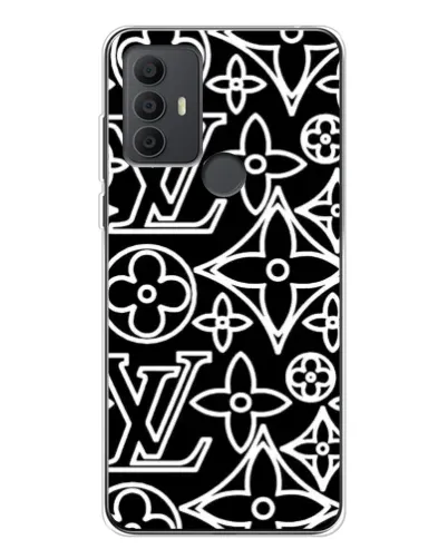Чехол для TCL 30 SE с картинкой «Черно-белый узор LV» Чехол для TCL 30 SE с картинкой «Черно-белый узор LV»