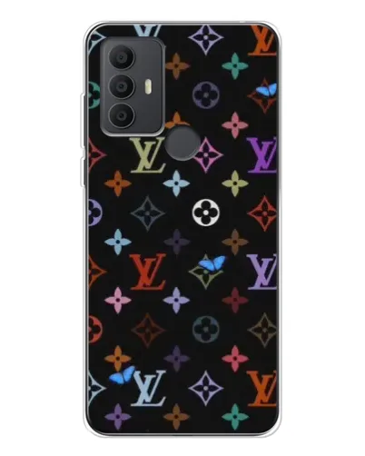 Чехол для TCL 30 SE с картинкой «Цветная монограмма LV» Чехол для TCL 30 SE с картинкой «Цветная монограмма LV»
