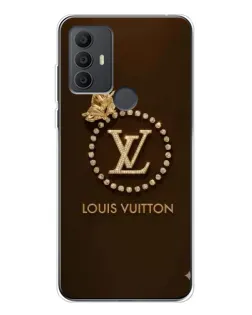 Чехол для TCL 30 SE с картинкой «LV — золотая печать»