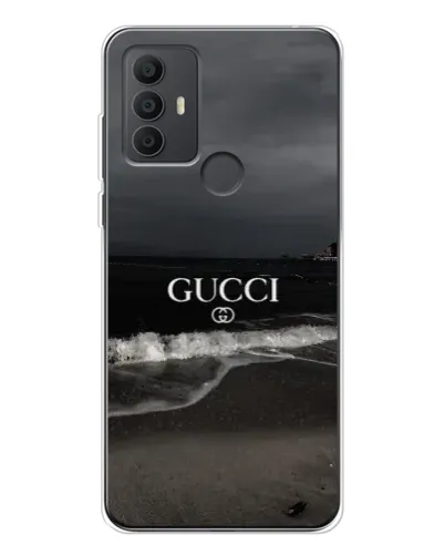Чехол для TCL 30 SE с картинкой «Gucci — морской прибой»