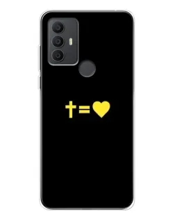 Чехол для TCL 30 SE с картинкой «Сердце и Крест»