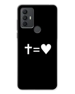 Чехол для TCL 30 SE с картинкой «Крест и Сердце»
