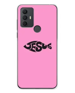 Чехол для TCL 30 SE с картинкой «Розовый символ  Jesus»