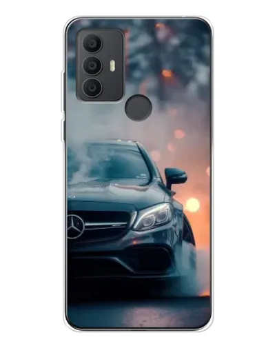 Чехол для TCL 30 SE с картинкой «Mercedes — ночной город»