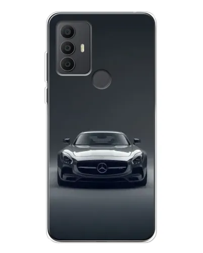 Чехол для TCL 30 SE с картинкой «Mercedes на черном»