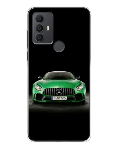 Чехол для TCL 30 SE с картинкой «Mercedes — неоновый лого»