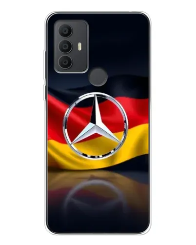 Чехол для TCL 30 SE с картинкой «Mercedes — флаг Германии»