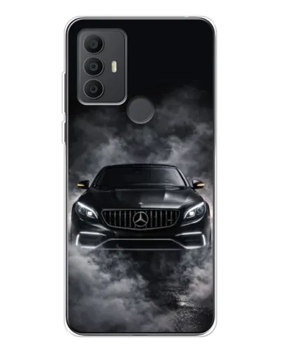 Чехол для TCL 30 SE с картинкой «Mercedes в дыму»
