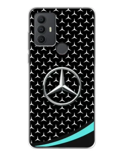 Чехол для TCL 30 SE с картинкой «Mercedes — бирюзовый акцент»