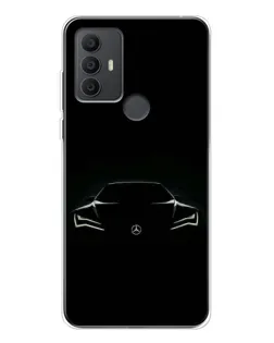 Чехол для TCL 30 SE с картинкой «Mercedes — силуэт авто» Чехол для TCL 30 SE с картинкой «Mercedes — силуэт авто»