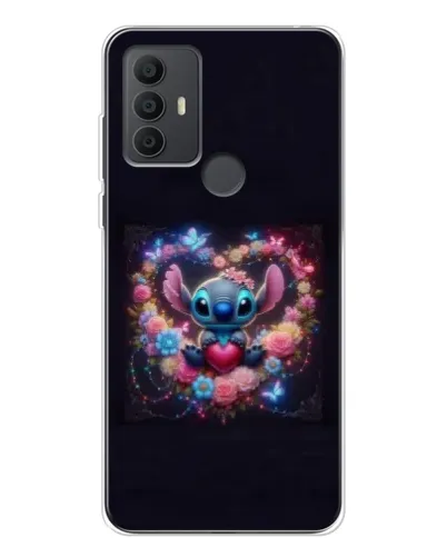 Чехол для TCL 30 SE с картинкой «Stitch в цветах» Чехол для TCL 30 SE с картинкой «Stitch в цветах»